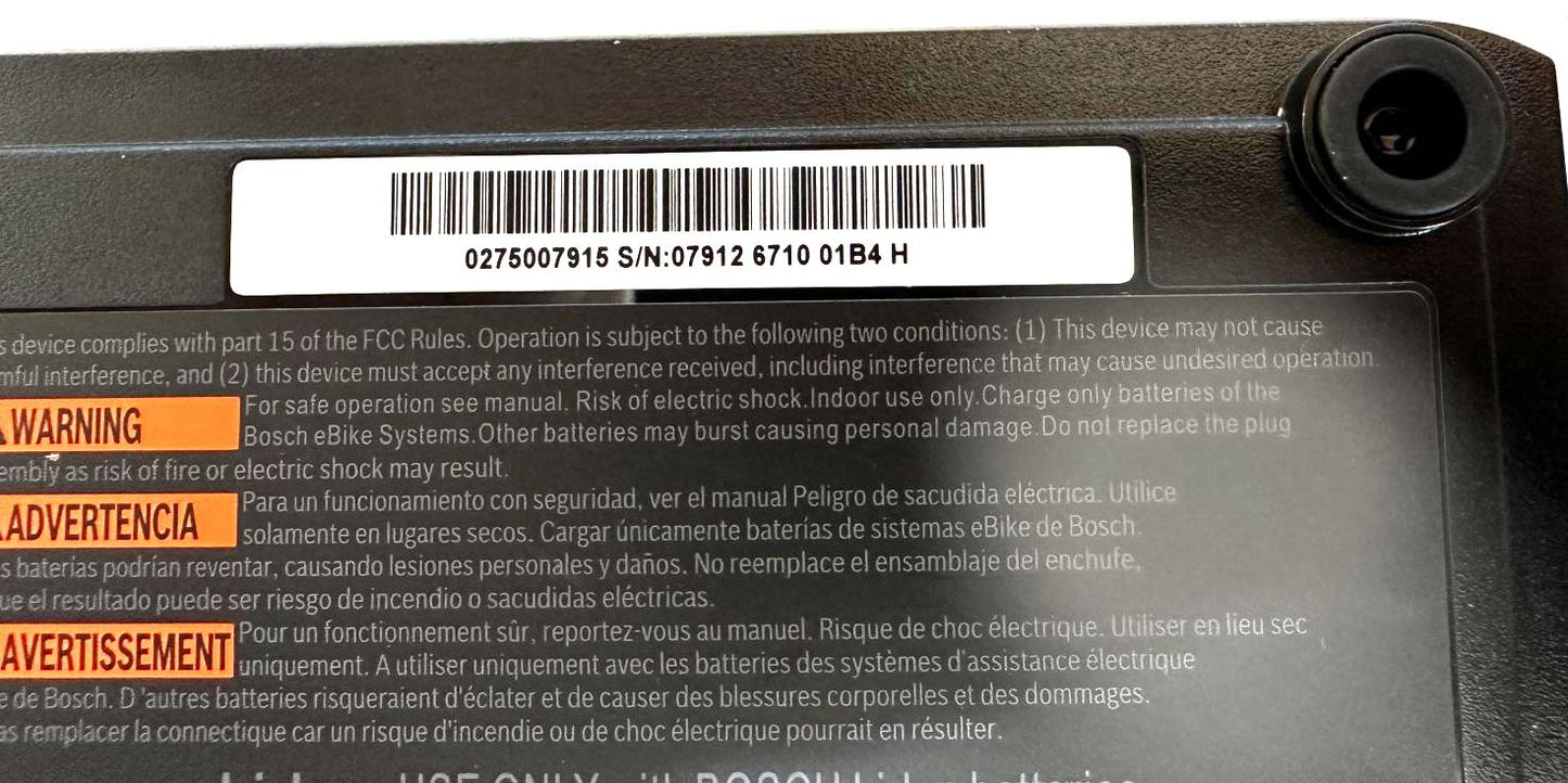 Bosch Ebike Compact Charger BCS230 0 275 007 915 Output 36v 2a 100-240V No Cord