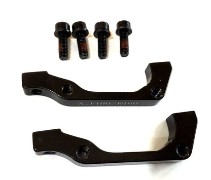 2 Tektro 180mm Front 160mm Rear I.S. to Post Mount Bike Disc Brake Adapters NEW