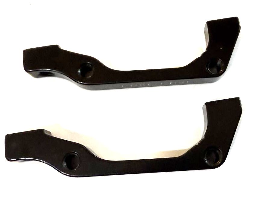2 Tektro 180mm Front 160mm Rear I.S. to Post Mount Bike Disc Brake Adapters NEW