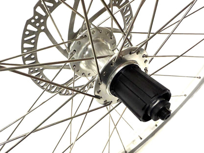 Road Bike Alloy Disc QR F+R Wheelset 700c HG 11-12s 135mm 100mm w/Tire and Tube