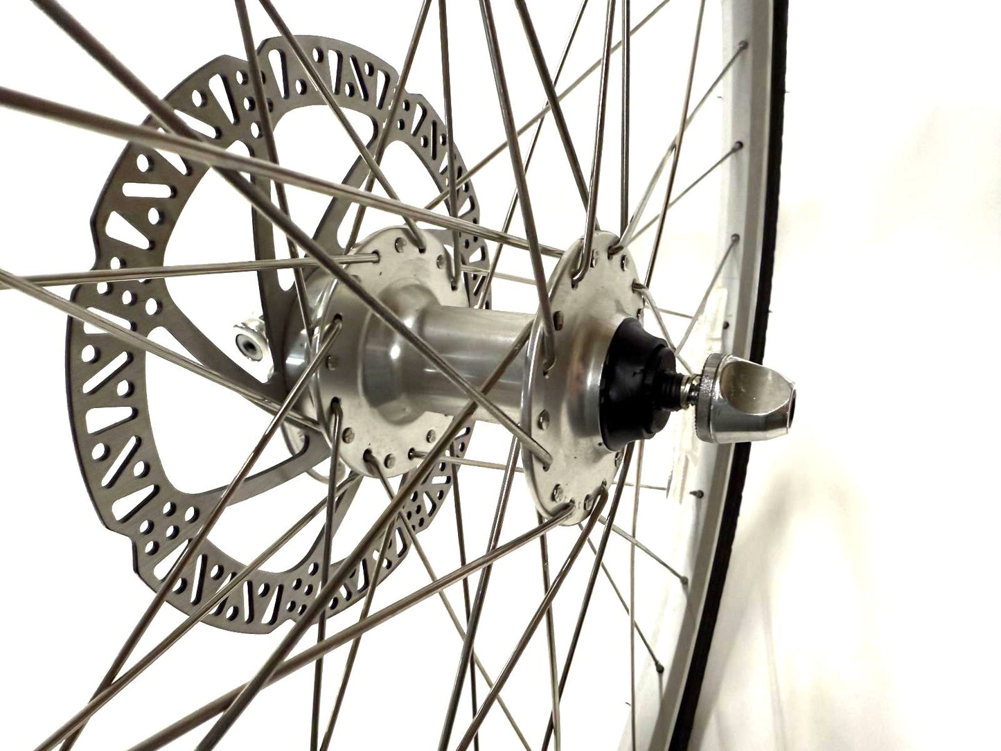 Road Bike Alloy Disc QR Front Wheel 700c 100mm 36 Spoke with Tire and Tube New