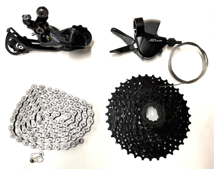 Shimano Altus, SunRace, KMC Z  Drivetrain Kit Mountain Groupset 11-36 9-speed