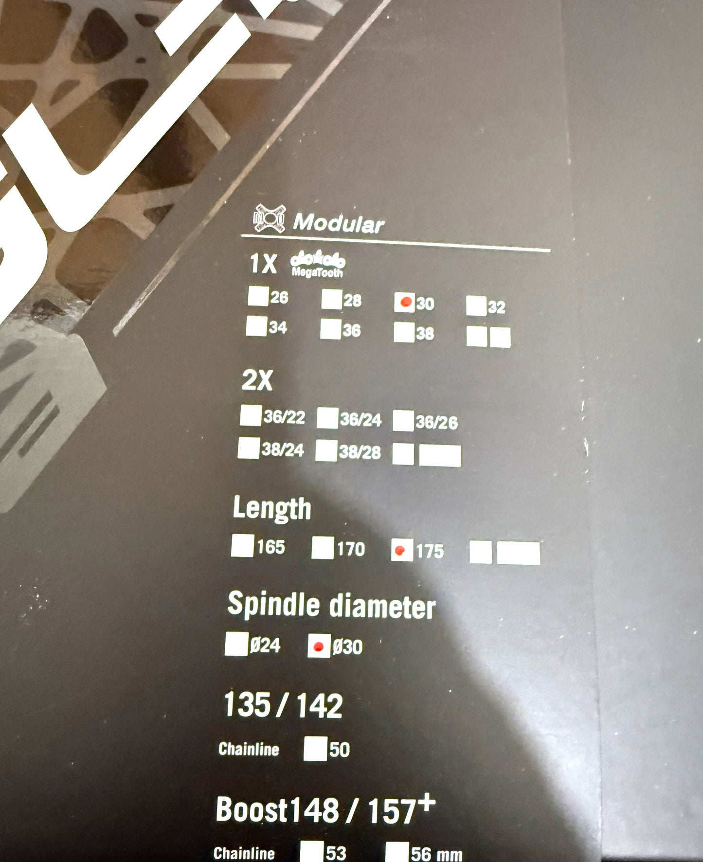 FSA SL-K Modular DM 1X 30 tooth BB392EVO 11spd Carbon Crankset 175mm NEW