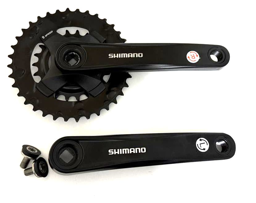 Shimano FC-MT101-B2 Crankset - 175mm, 9-Speed, 36/22t, Square Taper BL ...