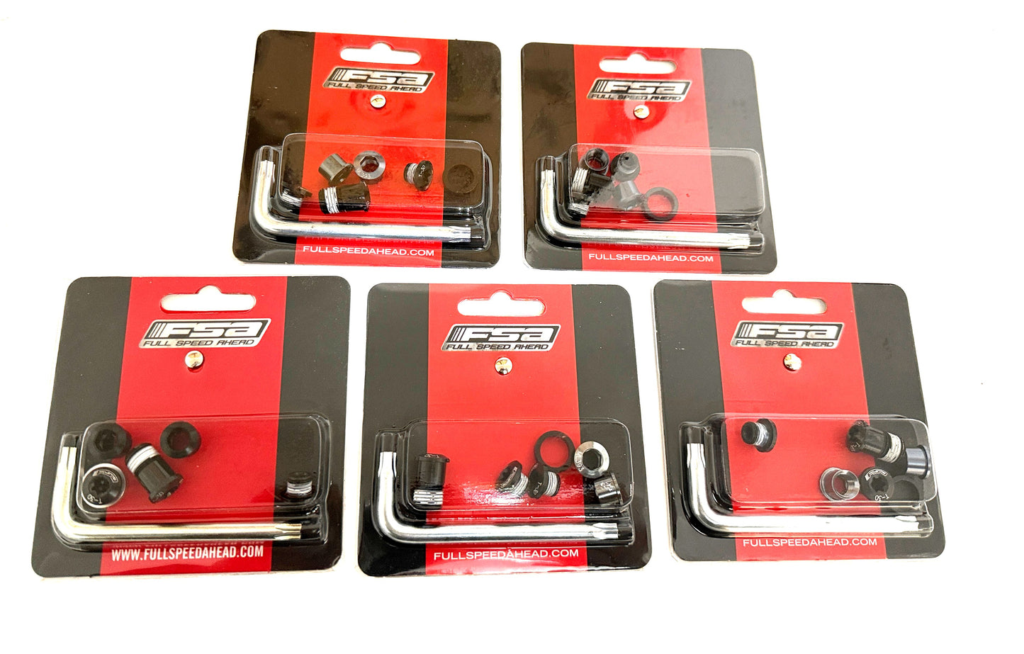 Lot of 5 FSA Chainring Bolt Kit, 386 Afterburner, ML138x2- ML144x2- ML227x1