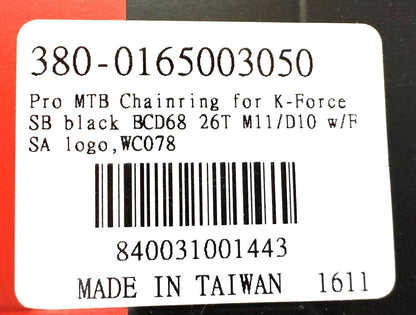 FSA K-Force MTB ABS BCD68 26tooth Steel 4 Bolt Bike Chainring WC078 10/11spd NEW
