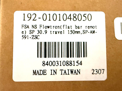 FSA FLOWTRON MTB DROPPER SEATPOST 30.9mm 150mm Travel Flat Bar Remote New in Box