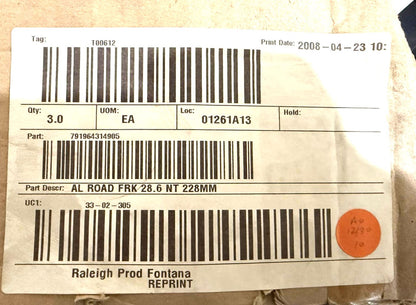 Kinesis NOS Carbon Alloy 1 1/8th Threadless 700c Road Fork Axle to Crown 365mm