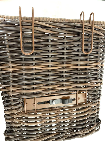 RALEIGH Superbe RR Wicker Pannier Bike Bicycle Basket Brown with Handle TP-339W