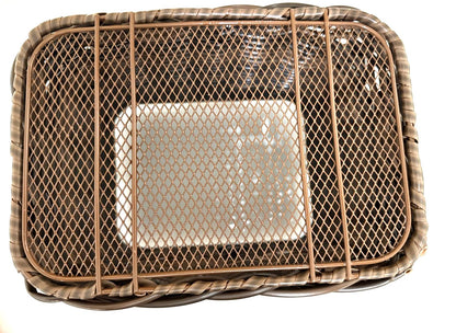 RALEIGH Superbe RR Wicker Pannier Bike Bicycle Basket Brown with Handle TP-339W