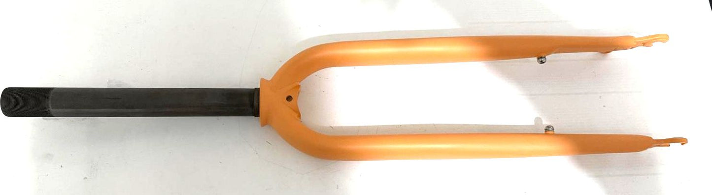 IZIP Simi 1 1/8" 26" Threaded Steel Bike Fork 100mm QR Disc Axle-Crown 410mm NOS