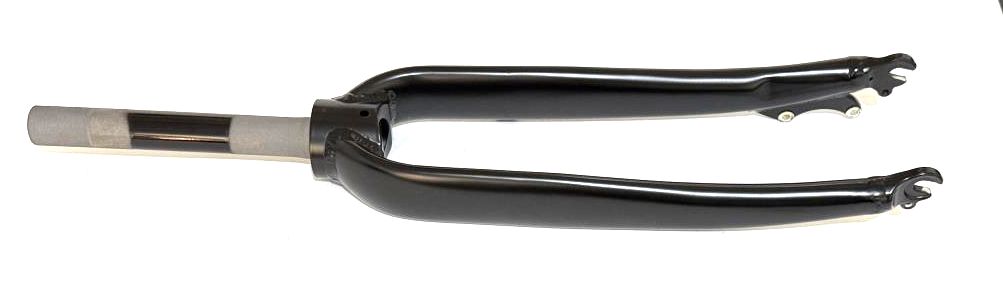 Raleigh 1 1/8" 26" Threaded Alloy Bike Fork 100mm QR Disc Axle - Crown 420mm BLK