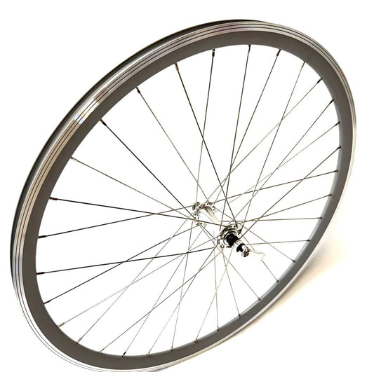 Single Speed Grey QR Alloy Front Wheel 700c 32 Spoke Quick Release