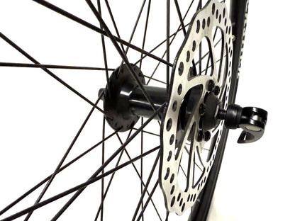 Front QR Alloy Disc Aero Wheel 700c 36 Spoke + Thick Slick WTB Tire and Rotor