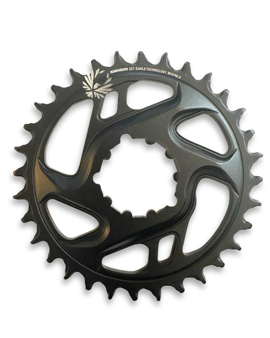 SRAM Eagle X-Sync 2 32T Aluminum Chainring – Direct Mount, 6 mm Offset, 10-12-Speed Black