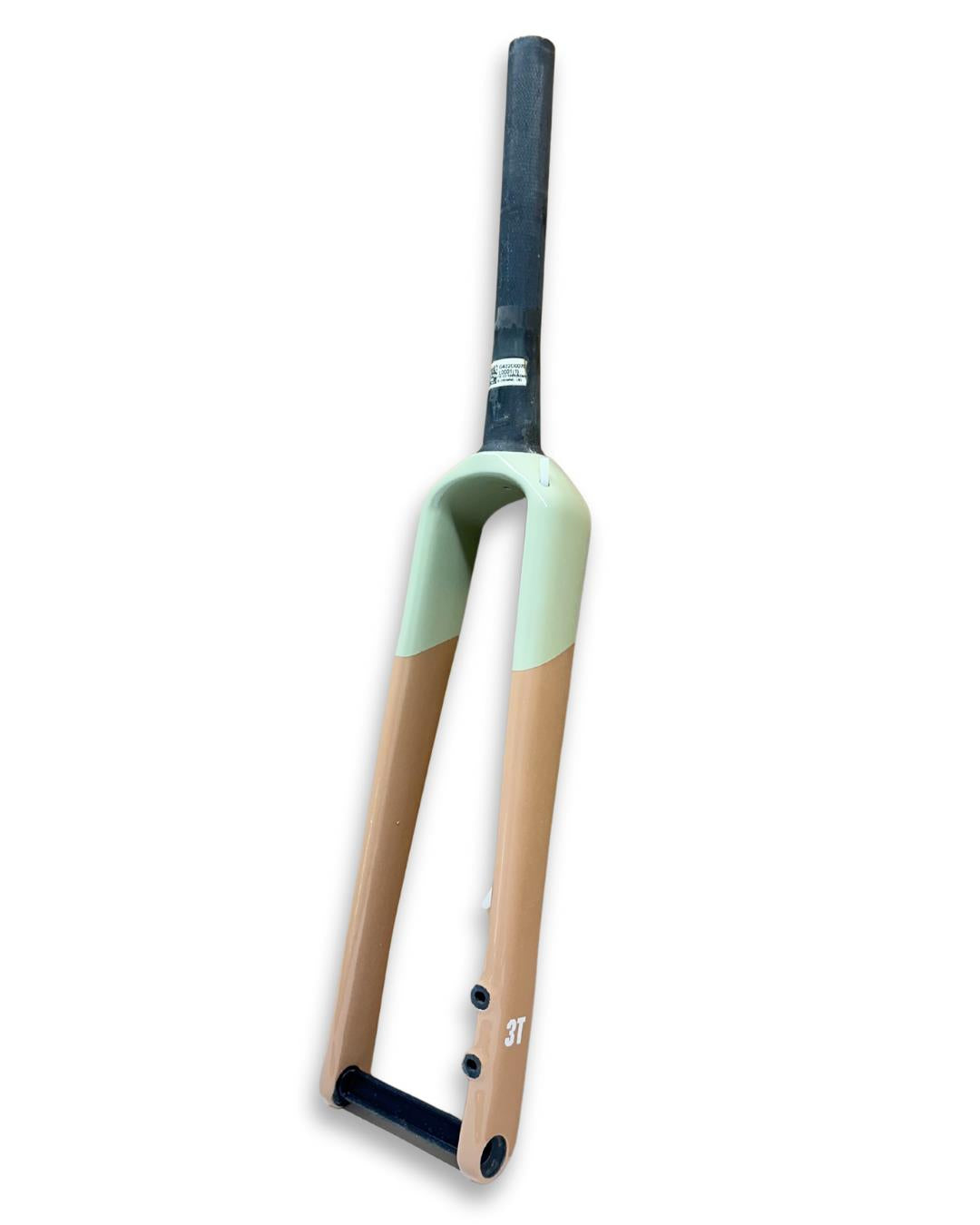 3T Exploro RaceMax Carbon Gravel Fork — 700c Disc 380mm A-C Olive/Sand