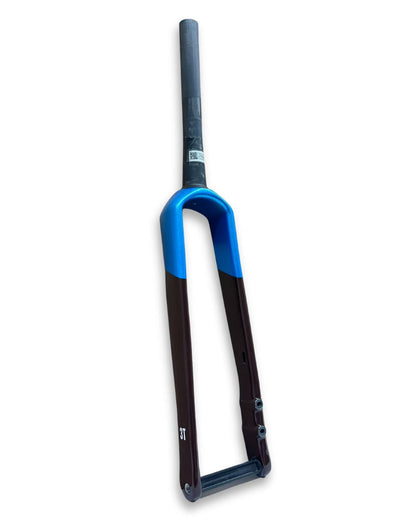 3T Exploro RaceMax Carbon Gravel Fork — 700c Disc 380mm A-C Blue/Brown