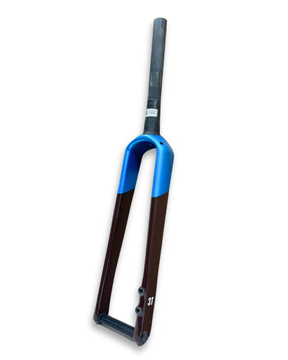 3T Exploro RaceMax Carbon Gravel Fork — 700c Disc 380mm A-C Blue/Brown