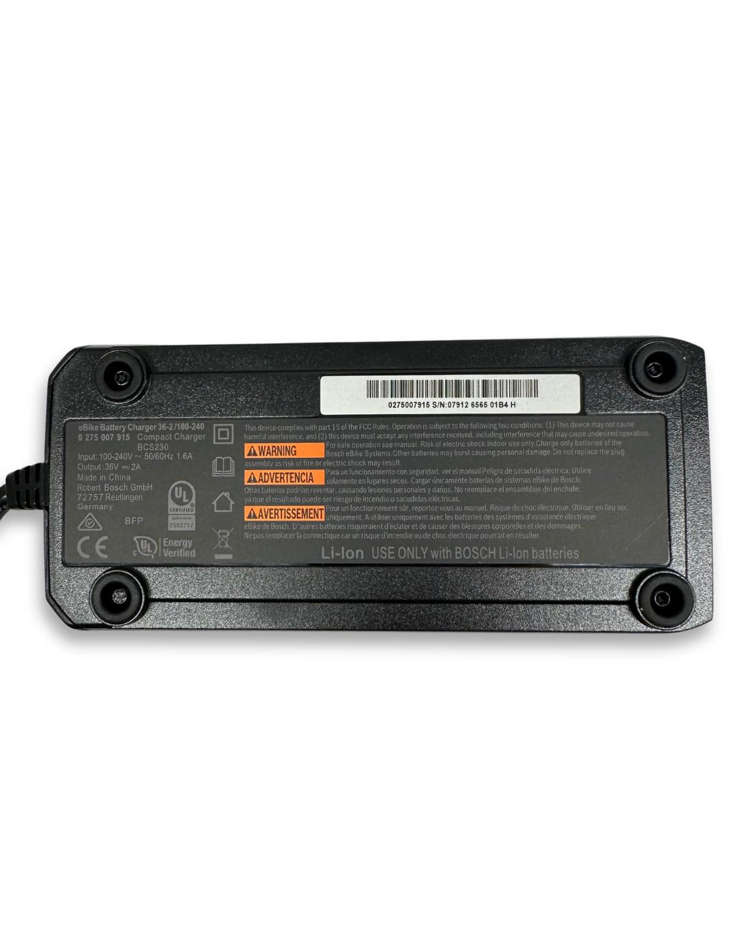 Bosch Compact Charger 2A 36V eBike Battery Charger BCS230