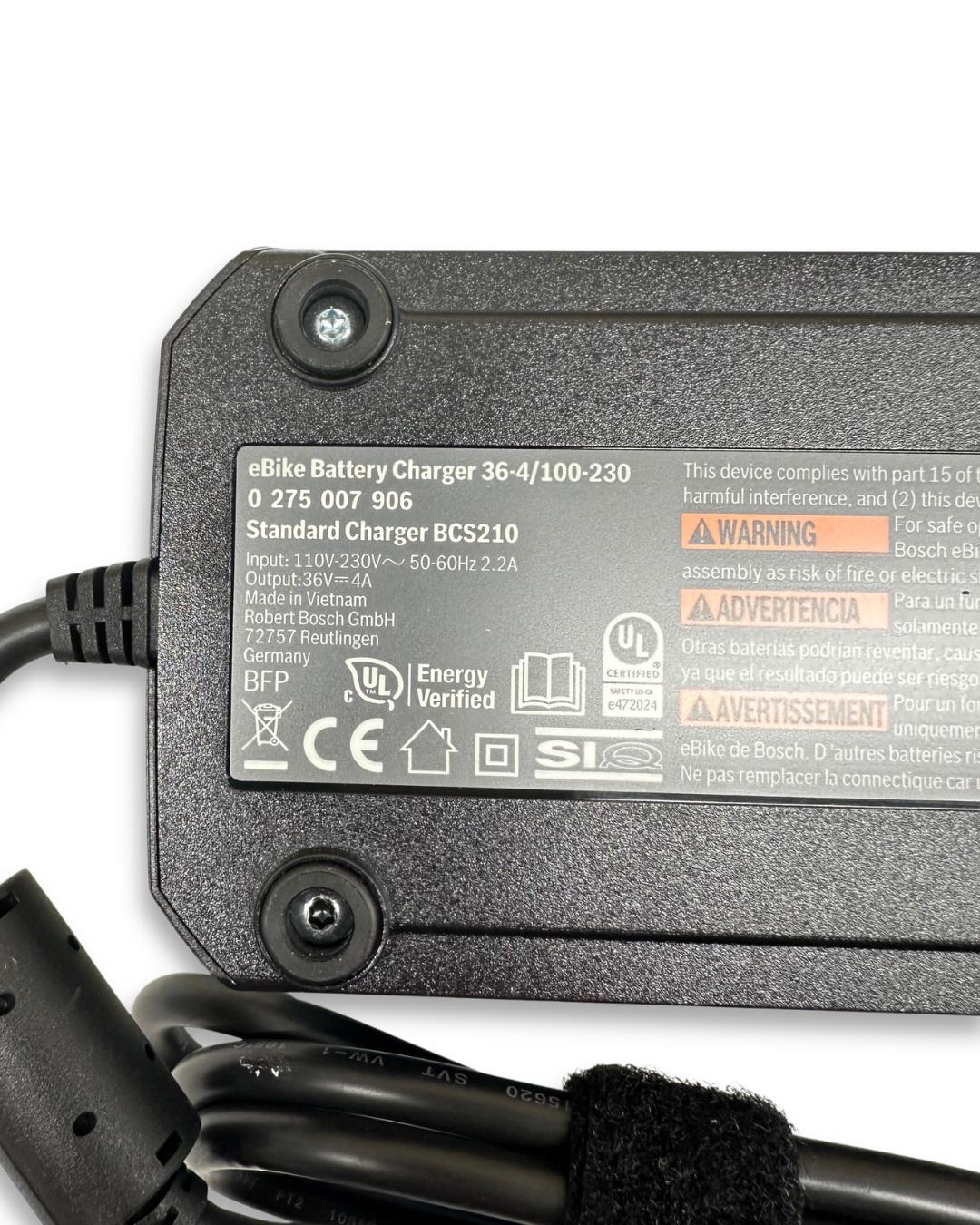 Bosch Standard Charger 4A 36V eBike Battery Charger BCS210