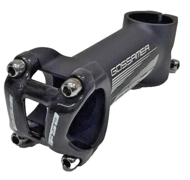 Black alloy bike stem 110mm 31.8mm clamp 6 degree with carbon faceplate lightweight