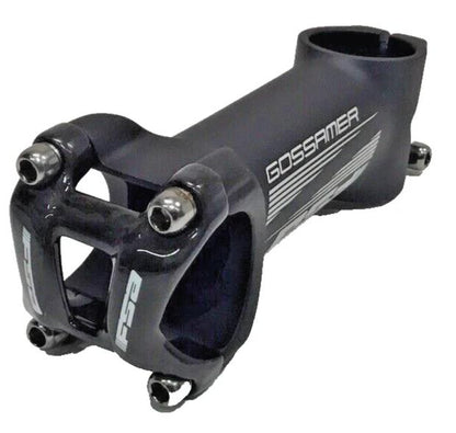 Black alloy bike stem 110mm 31.8mm clamp 6 degree with carbon faceplate lightweight