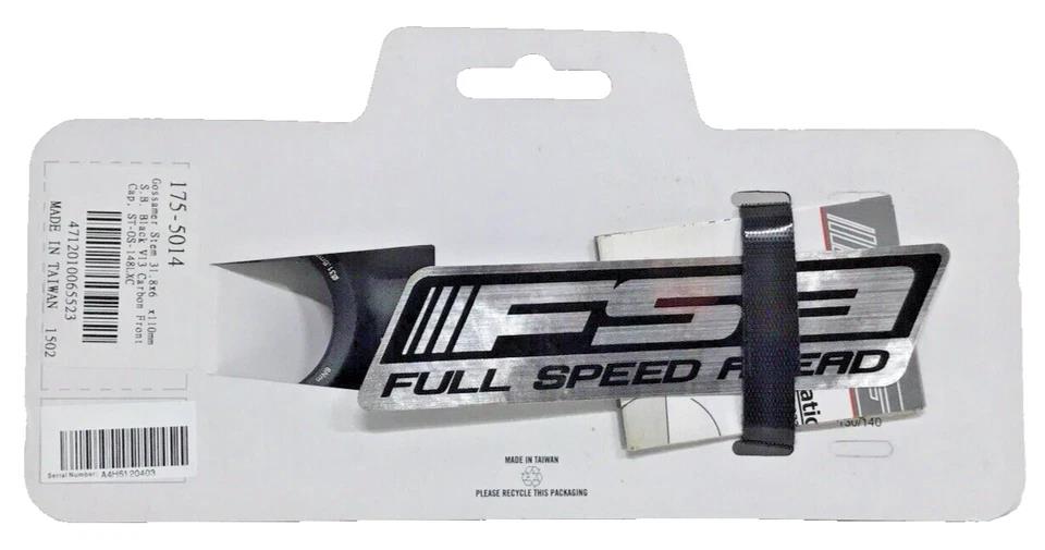 Black alloy bike stem 110mm 31.8mm clamp 6 degree with carbon faceplate lightweight