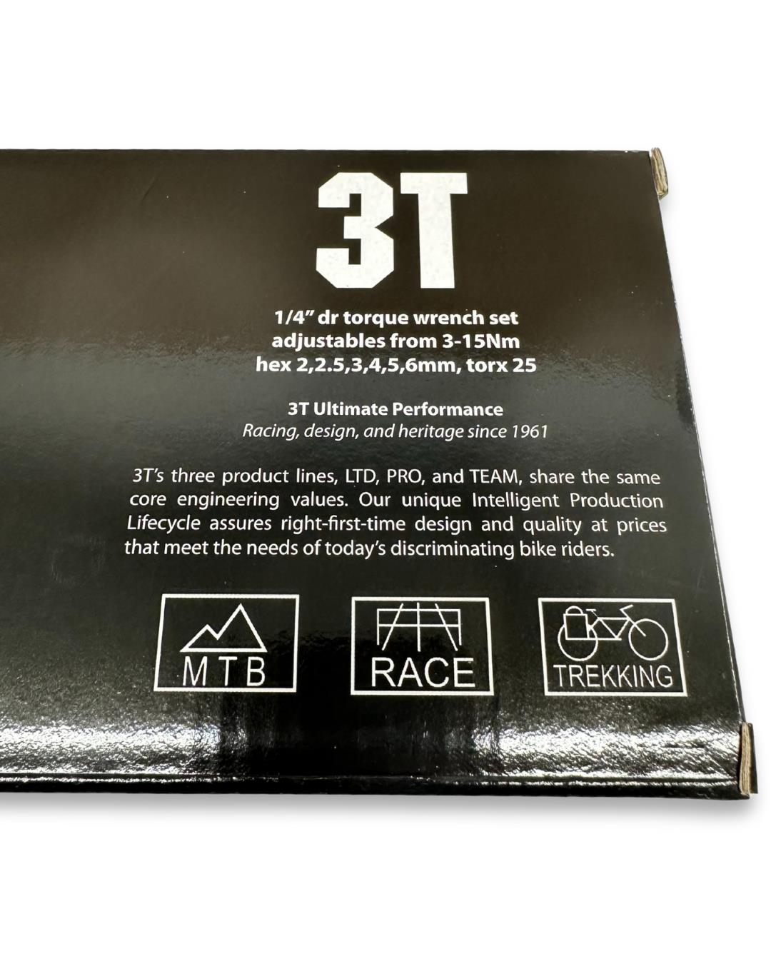 1/4 inch adjustable torque wrench set 3-15 Nm with hex bits 2-6 mm and Torx T25, bike tool kit