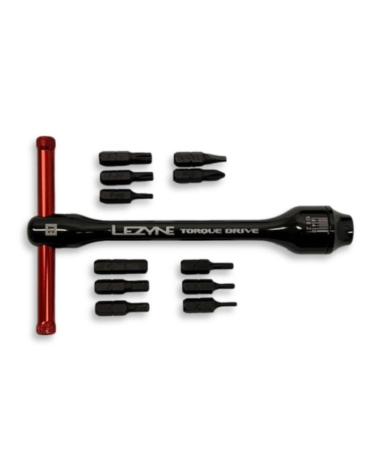 Bicycle torque wrench pocket tool kit with 11 bits and carrying case