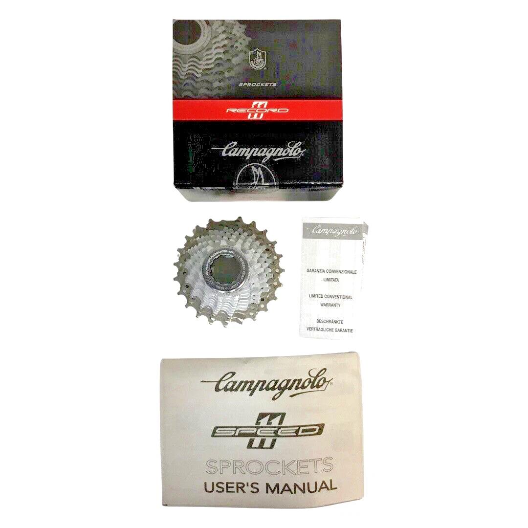 Campagnolo Record 11-speed cassette 11-23T titanium/steel UD, new in box, road bike drivetrain upgrade.