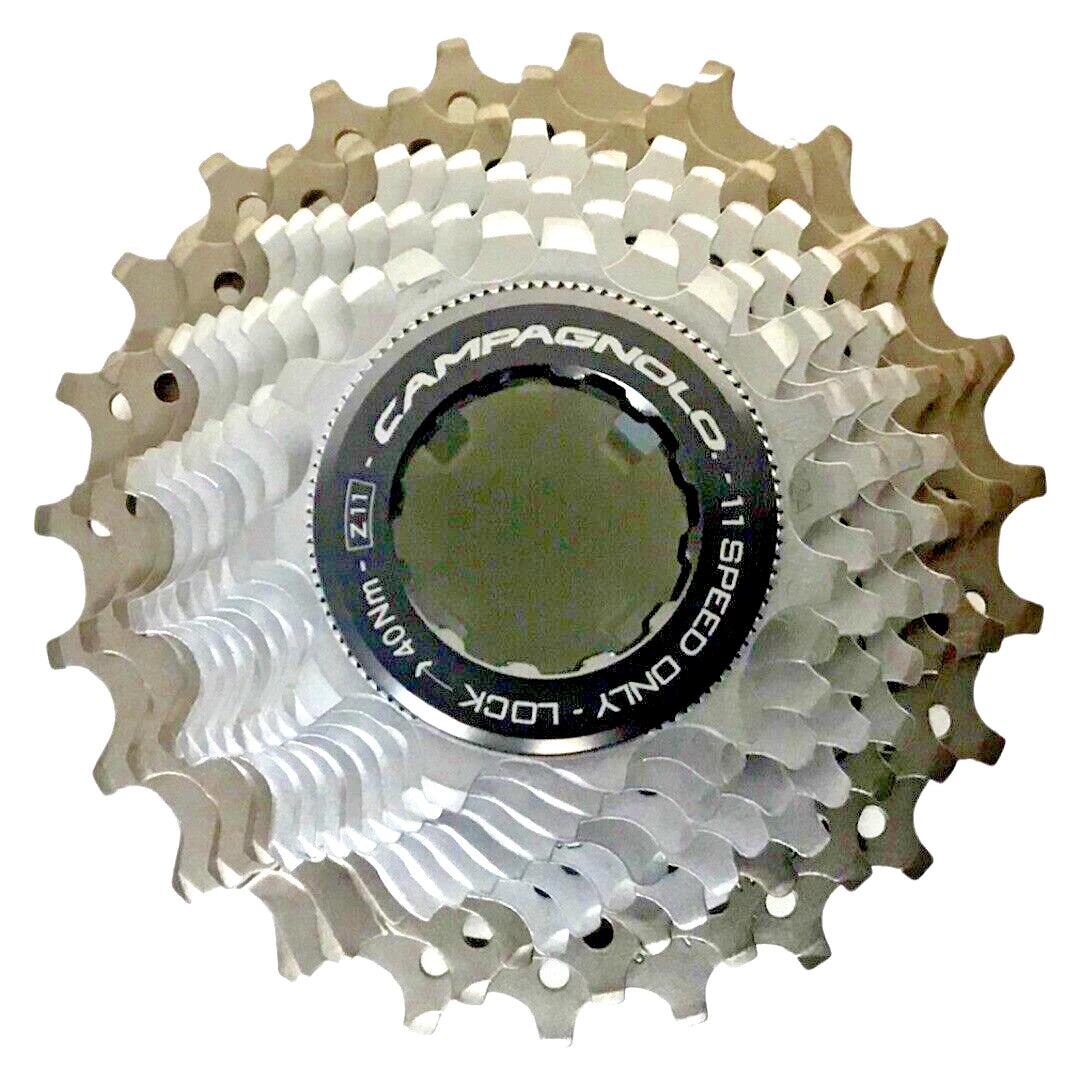 Campagnolo Record 11-speed cassette 11-23T titanium/steel UD, new in box, road bike drivetrain upgrade.