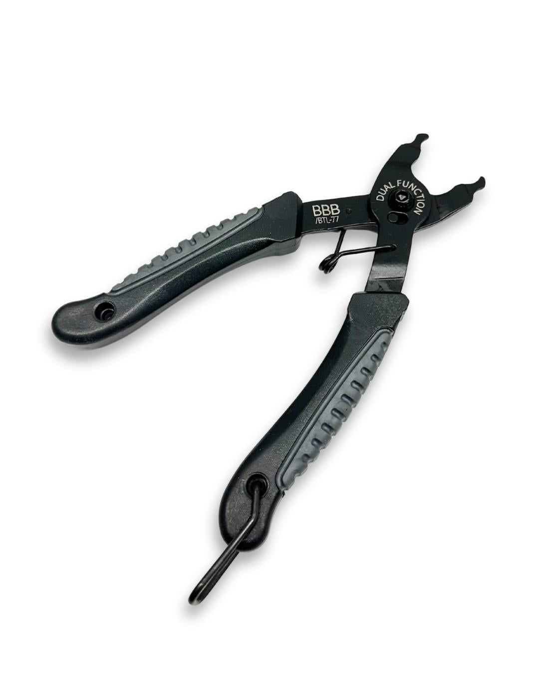 Drivetrain tool kit with chain whip, cassette lockring remover, T-RexGrip pliers, and LinkFix master-link tool