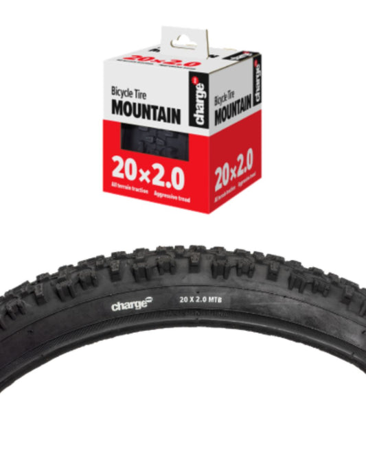 Charge Innova 20 x 2.0 kids youth MTB mountain bike tire in black