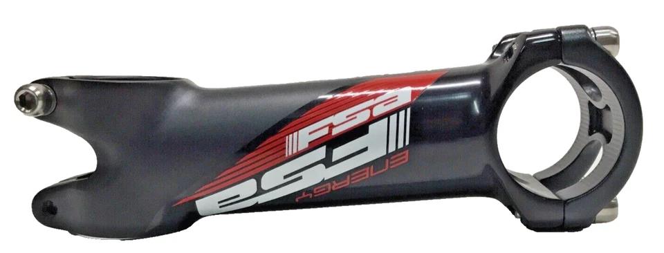 Black and red alloy bike stem 130mm 31.8mm clamp 6 degree threadless