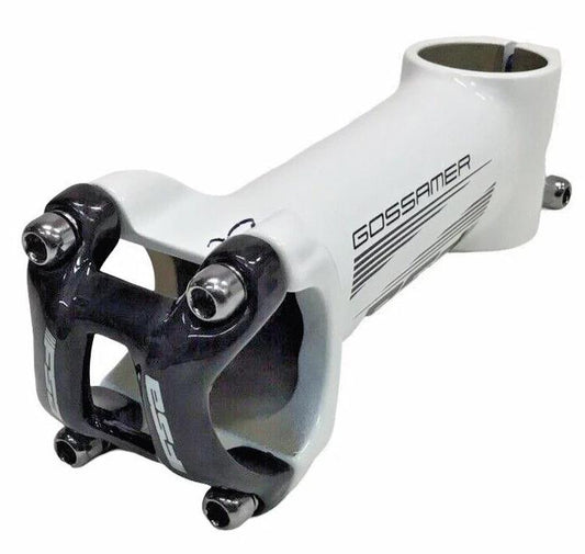FSA Gossamer alloy stem 110mm ±6° for 31.8mm handlebars and 1-1/8 inch steerer with carbon faceplate in white 156g