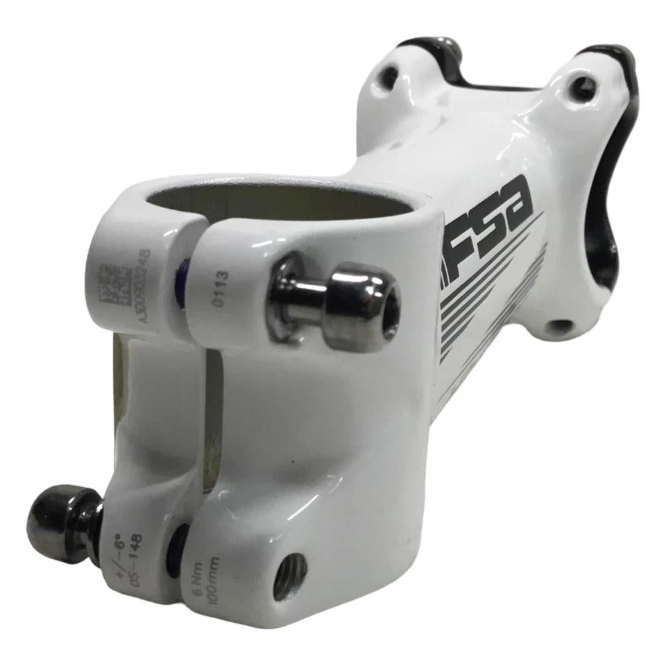 Alloy bike stem 100mm 31.8mm clamp 6 degree with carbon faceplate