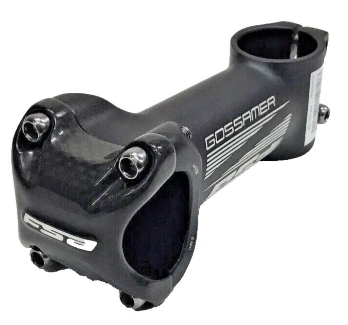 Black alloy bike stem 100mm 31.8mm clamp 6 degree with carbon faceplate