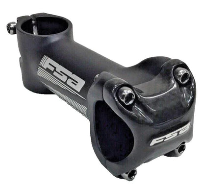 Black alloy bike stem 100mm 31.8mm clamp 6 degree with carbon faceplate