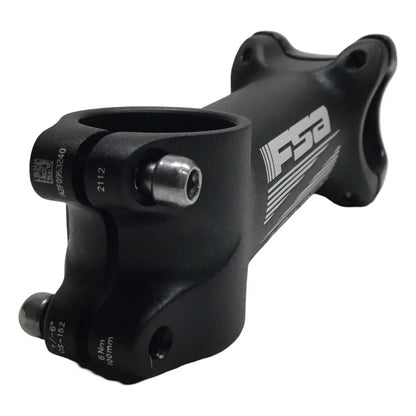 Black alloy bike stem 100mm 31.8mm clamp 6 degree with carbon faceplate
