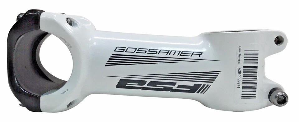 White alloy bike stem 100mm 31.8mm clamp 6 degree with carbon faceplate lightweight