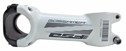 White alloy bike stem 100mm 31.8mm clamp 6 degree with carbon faceplate lightweight