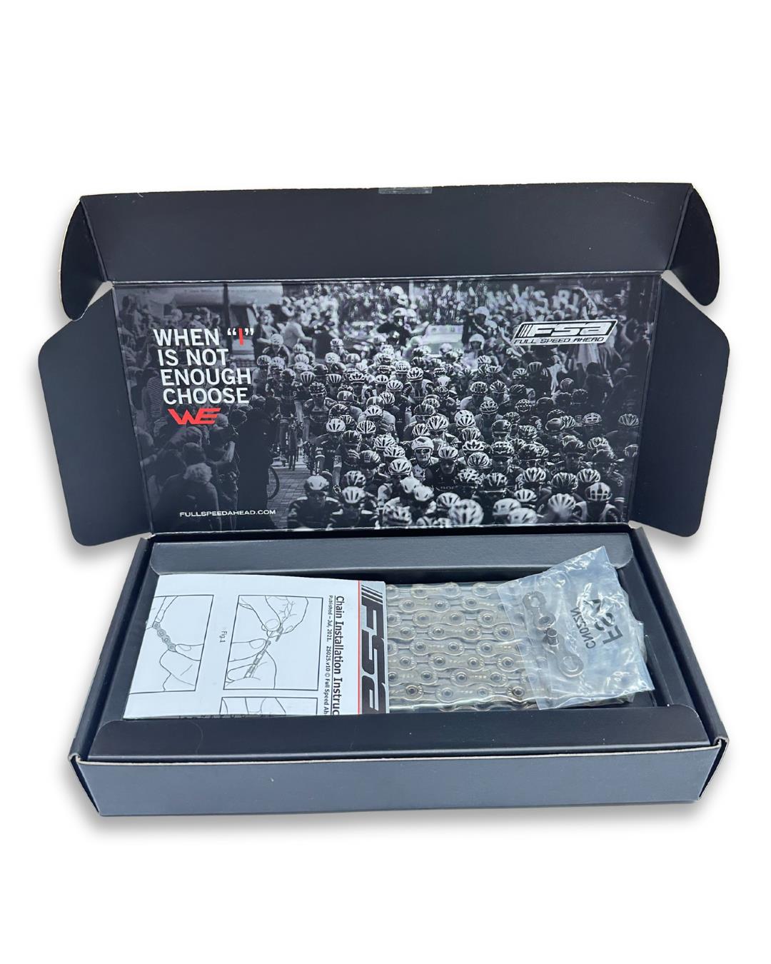 FSA K-Force WE 11-speed chain, 116 links, nickel plated, 5.6 mm width, quick link