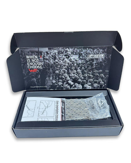 4-pack FSA K-Force WE 11-speed chains, 116 links each, 5.6 mm width, with quick link