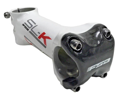 Black alloy bike stem 110mm 31.8mm clamp 6 degree with carbon faceplate