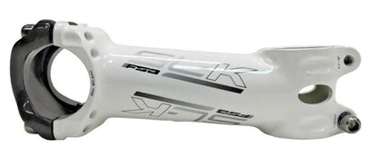 White alloy bike stem 110mm 31.8mm clamp 6 degree with carbon faceplate