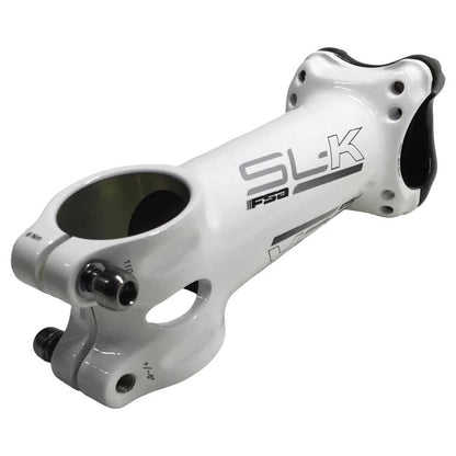White alloy bike stem 110mm 31.8mm clamp 6 degree with carbon faceplate