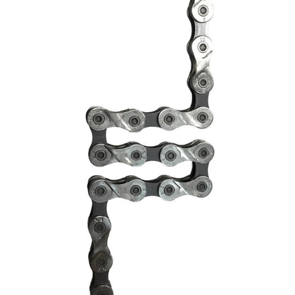 KMC X9 9-speed bike chain 116 links in grey with missing link compatible with Shimano and SRAM