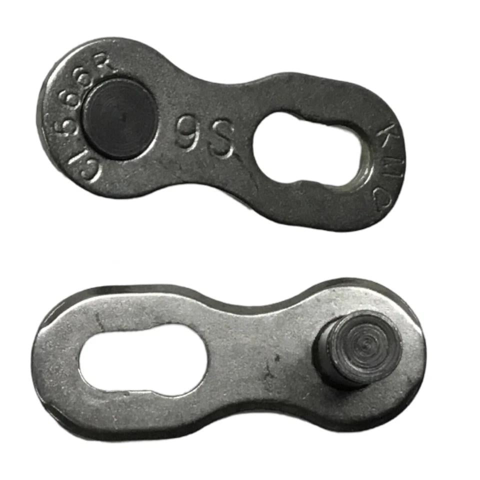 KMC X9 9-speed bike chain 116 links in grey with missing link compatible with Shimano and SRAM