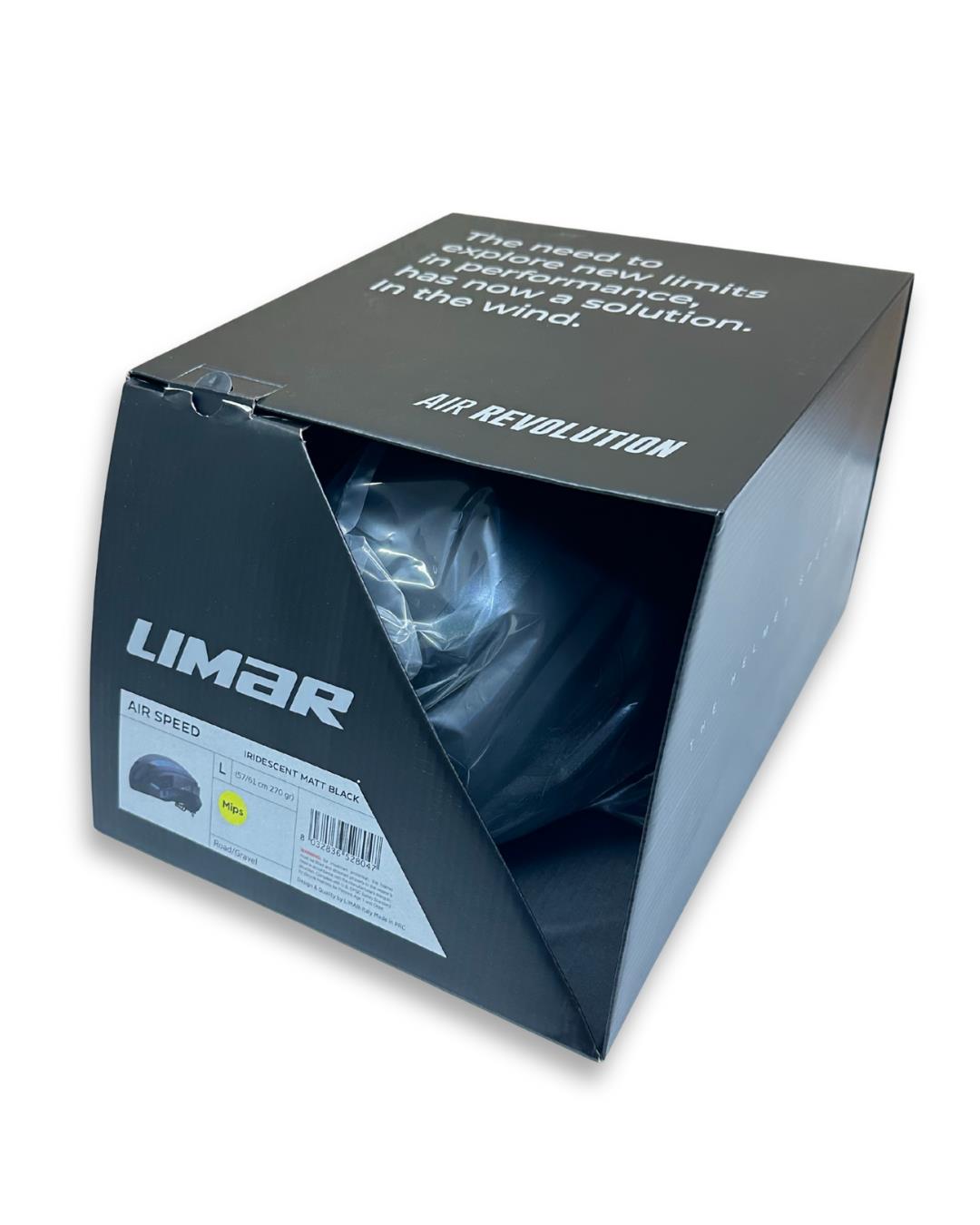 Limar Air Speed MIPS helmet Iridescent Matt Black, size L, 12 vents, AirFit adjust system