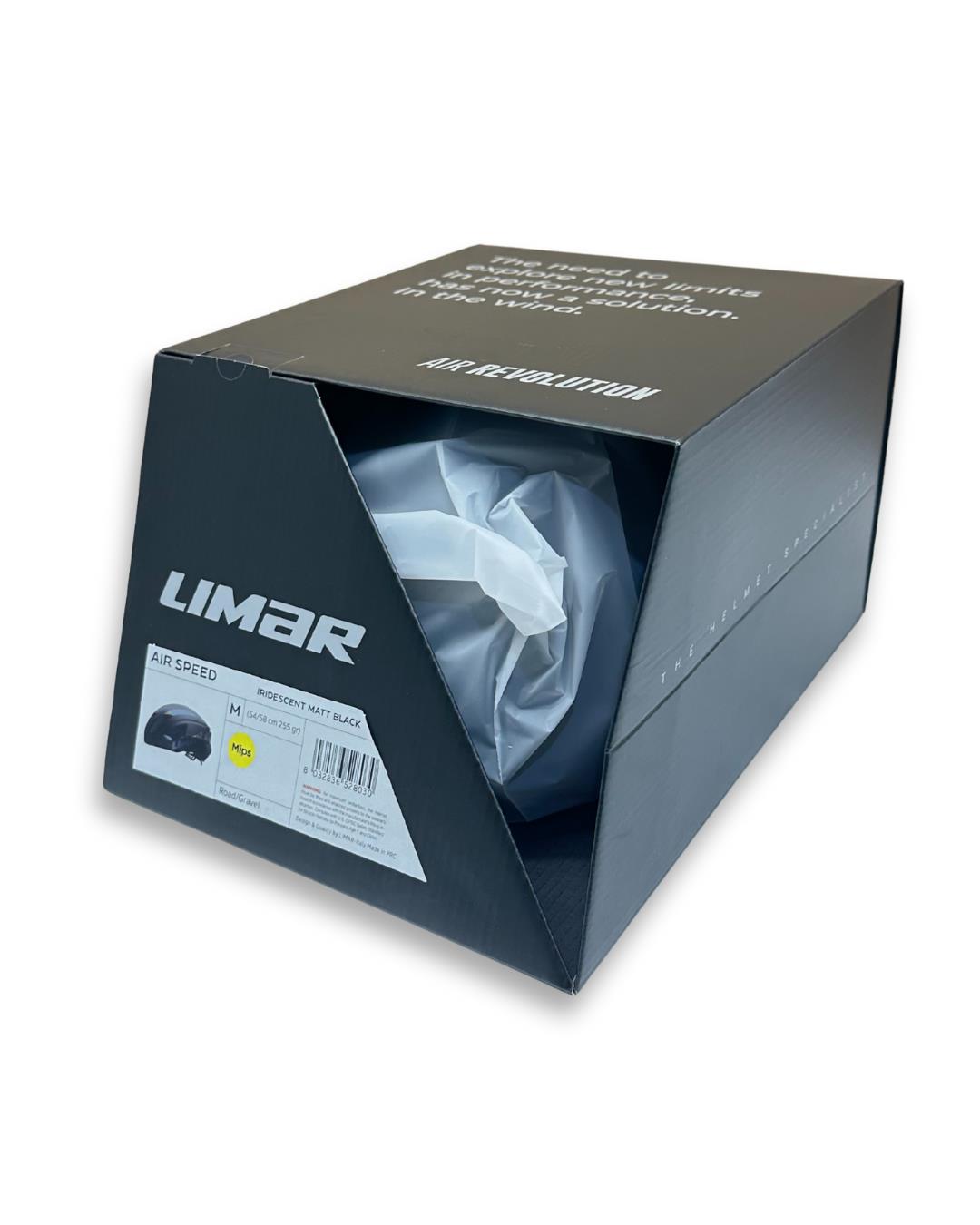Limar Air Speed MIPS helmet Iridescent Matt Black, size M, 12 vents, AirFit adjust system